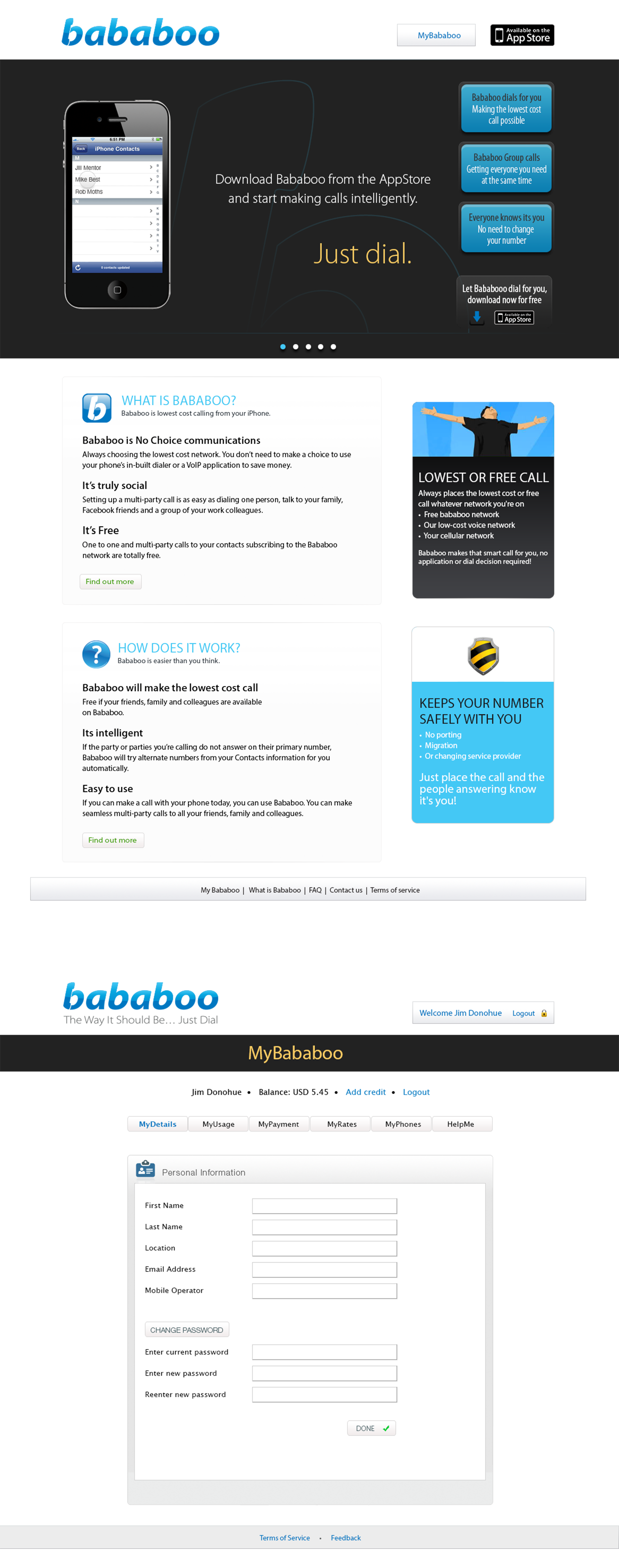 Bababoo Website Design